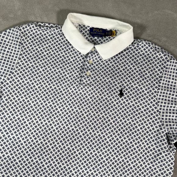 Polo Ralph Lauren Other - Polo Ralph Lauren Polo Shirt Men's XL White Classic Fit Geometric Micro Print